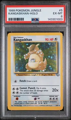 1999 POKEMON JUNGLE #5 KANGASKHAN-HOLO PSA 6 - Image 1