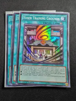 Yugioh - 3x Yosen Training Grounds THSF-EN008 1st Super Rare NM - Image 1