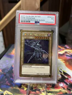 DARK MAGICIAN 2017 Yugioh DSOD Movie Pack Gold Edition MVP1-ENG54 PSA 7 NM 1ST - Image 1