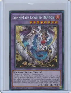 Yugioh SUDA-EN035 Snake-Eyes Doomed Dragon – Secret Rare 1st Edition - Image 1