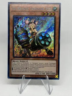 Yugioh! Tri-Brigade Springans Kitt BPRO-EN025 Secret Rare 1st Edition NM - Image 1