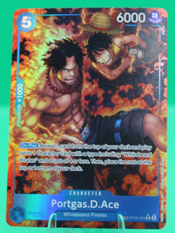 One Piece TREASURE RARE Portgas.D.Ace TR OP08-052 Alt Art - Image 1