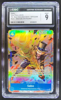 2025 ONE PIECE CCG SABO RARE ALT ART OP10-049 CGC 9 A PT - Image 1