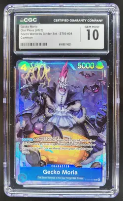 2025 ONE PIECE CCG GECKO MORIA SEVEN WARLORDS ST03-004 CGC 10 A PT - Image 1