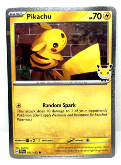 2026 Pokemon Pikachu Stamped Pokemon Day 30th Anniversary Promo Card 051/162 - Image 1