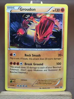 HP Groudon XY52 XY Black Star Promo Cosmos Holo Pokemon TCG Card - Image 1