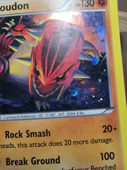 HP Groudon XY52 XY Black Star Promo Cosmos Holo Pokemon TCG Card - Image 3