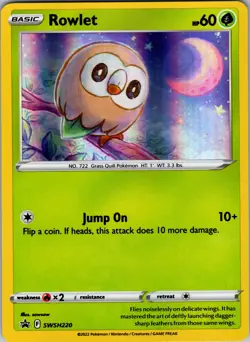 Rowlet - SWSH220 SWSH: Sword & Shield Promo Cards Pokemon TCG LP-NM - Image 1