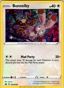 Bunnelby - SWSH082 SWSH: Sword & Shield Promo Cards Pokemon TCG NM Holo - Image 1