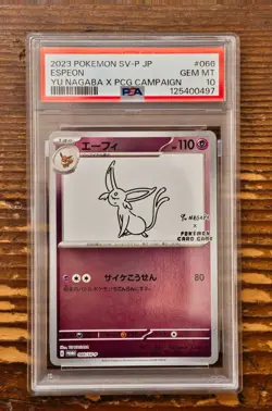 PSA 10 Espeon Yu Nagaba x PCG Campaign 065/SV-P Promo Pokemon Card 2023 MINT - Image 1