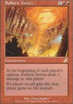 Moderatly Played, English - 4 x MTG Sulfuric Vortex Scourge - Image 1