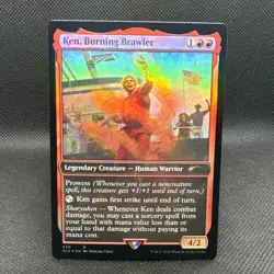2022 MTG Magic the Gathering SF2 Street Fighter 2 Foil #430 Ken Burning Brawler - Image 1