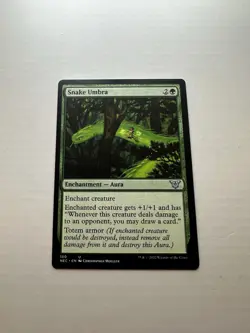 Snake Umbra LP Kamigawa: Neon Dynasty Magic The Gathering Mtg Lightly Played - Image 1