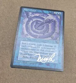 UNPLAYED SIGNED Magic MTG Baki's Curse Homelands NM NICOLA LEONARD EDH CUBE - Image 2