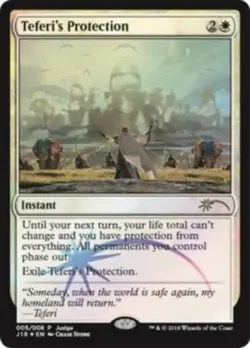 Mint/Near-Mint, English - 1 x MTG Teferi's Protection - Judge Foil Promotional - Image 1