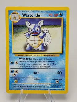 Pokemon Wartortle Card 42/102 Base Set Near Mint Condition Vintage WOTC - Image 1
