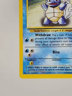 Pokemon Wartortle Card 42/102 Base Set Near Mint Condition Vintage WOTC - Image 5