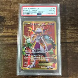 Pokemon TCG Mewtwo ex 164/162 XY BREAKthrough Secret Rare PSA 8 - Image 1