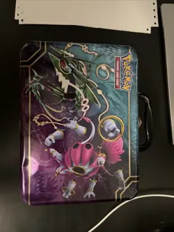 EMPTY Pokemon TCG Rayquaza & Hoopa 2015 Collector’s Lunchbox Tin - Image 1