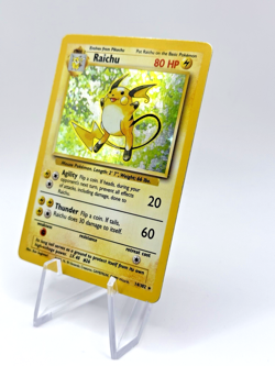 POKEMON TCG RAICHU HOLO BASE SET CARD RARE 14/102 - Image 3