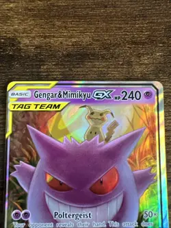 Pokemon TCG Gengar & Mimikyu GX Team Up Holo Ultra Rare - Image 2