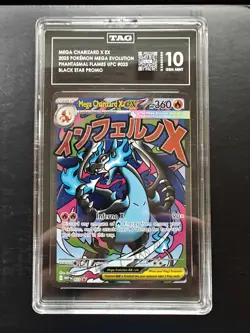 2025 POKEMON MEP ULTRA-PREMIUM COLLECTION PROMO #023 MEGA CHARIZARD X EX TAG 10 - Image 1