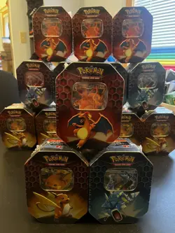 Pokemon Sun & Moon Hidden Fates Tins Art Set Of 3 Tins! Brand New Factory Sealed - Image 1