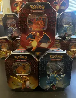 Pokemon Sun & Moon Hidden Fates Tins Art Set Of 3 Tins! Brand New Factory Sealed - Image 4