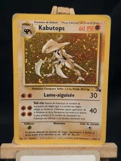Carte pokemon holo - Kabutops 9/62 - Etat : Occasion - Wizards Fossile francais - Image 2