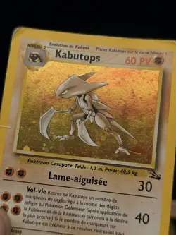 Carte pokemon holo - Kabutops 9/62 - Etat : Occasion - Wizards Fossile francais - Image 3
