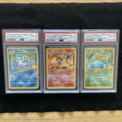 Pokemon Celebrations PSA 10 Charizard Venusaur Blastoise Set - Image 1