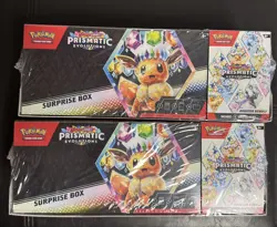 SEALED Sam’s Club Pokemon Prismatic Evolutions Surprise Box & Booster Bundle x2 - Image 1