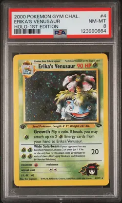 2000 POKEMON GYM CHALLENGE HOLO-1ST ED #4 ERIKA'S VENUSAUR PSA 8 - Image 1
