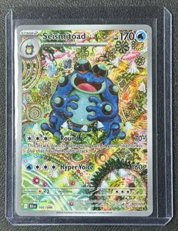 SEISMITOAD 2025 POKEMON BLACK BOLT #105/086 ILLUSTRATION RARE IR - Image 1