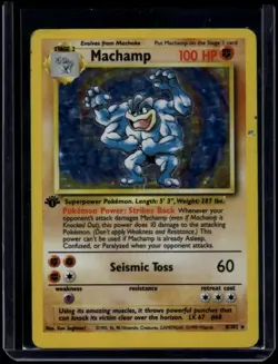 Pokemon TCG Machamp 8/102 Base Set 1st Edition Deck Exclusives HP - Image 1