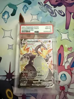 Pokemon Charizard VMAX SV107/SV122 Shining Fates Shiny Holo Rare VMAX PSA 10 - Image 1