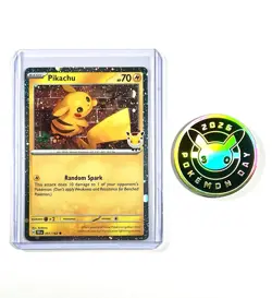 2026 Pikachu 051 Stamped Pokemon Day 30th Anniversary Promo with Coin - Image 1