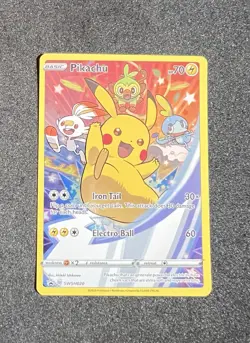 Pikachu SWSH020 Sword & Shield (2020) Black Star Promo Full Art Pokemon TCG NM - Image 1