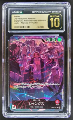 2025 ONE PIECE CCG JAPANESE LEADER ALT ART OP09-001 CGC 10 PRISTINE A PT - Image 1