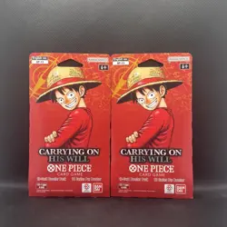 One Piece Card Game Carrying On His Will Sleeved Booster Pack Lot of 2 OP 13 - Image 1