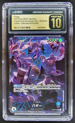 2025 ONE PIECE CCG JAPANESE BUGGY LEADER ALT ART OP09-042 CGC 10 PRISTINE A PT - Image 1
