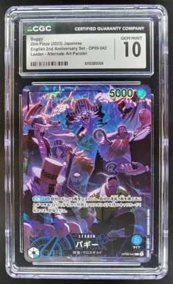 2025 ONE PIECE CCG JAPANESE BUGGY LEADER ALT ART OP09-042 CGC 10 A PT - Image 1