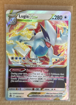 Lugia V STAR - Silver Tempest #139/195 Rare Holo 2022 Pokemon Trading Card. - Image 1