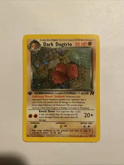 1999-2000 Pokemon Card Team Rocket Dark Dugtrio 6/82 1st Edition Holo Rare - LP - Image 1