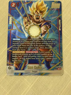 Son Goku FB08-007 Alternate Art Saiyan's Pride Dragon Ball English Card Fusion W - Image 3