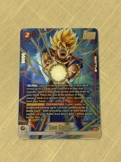 Son Goku FB08-007 Alternate Art Saiyan's Pride Dragon Ball English Card Fusion W - Image 4