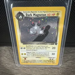 Pokemon Dark Magneton TCG Holo Rare Card 11/82 Unlimited SWIRL - Image 1