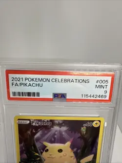 Pokemon 2021 Celebrations Pikachu Full Art Card 005 PSA - Image 2