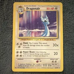 Dragonair 18/102 Base Set Uncommon Wizards of the Coast Pokemon Card TCG 1999 NM - Image 1
