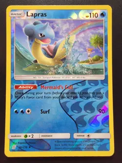 Lapras 36/236 Sm-Unified Minds Reverse Holo pokemon tcg - Image 1